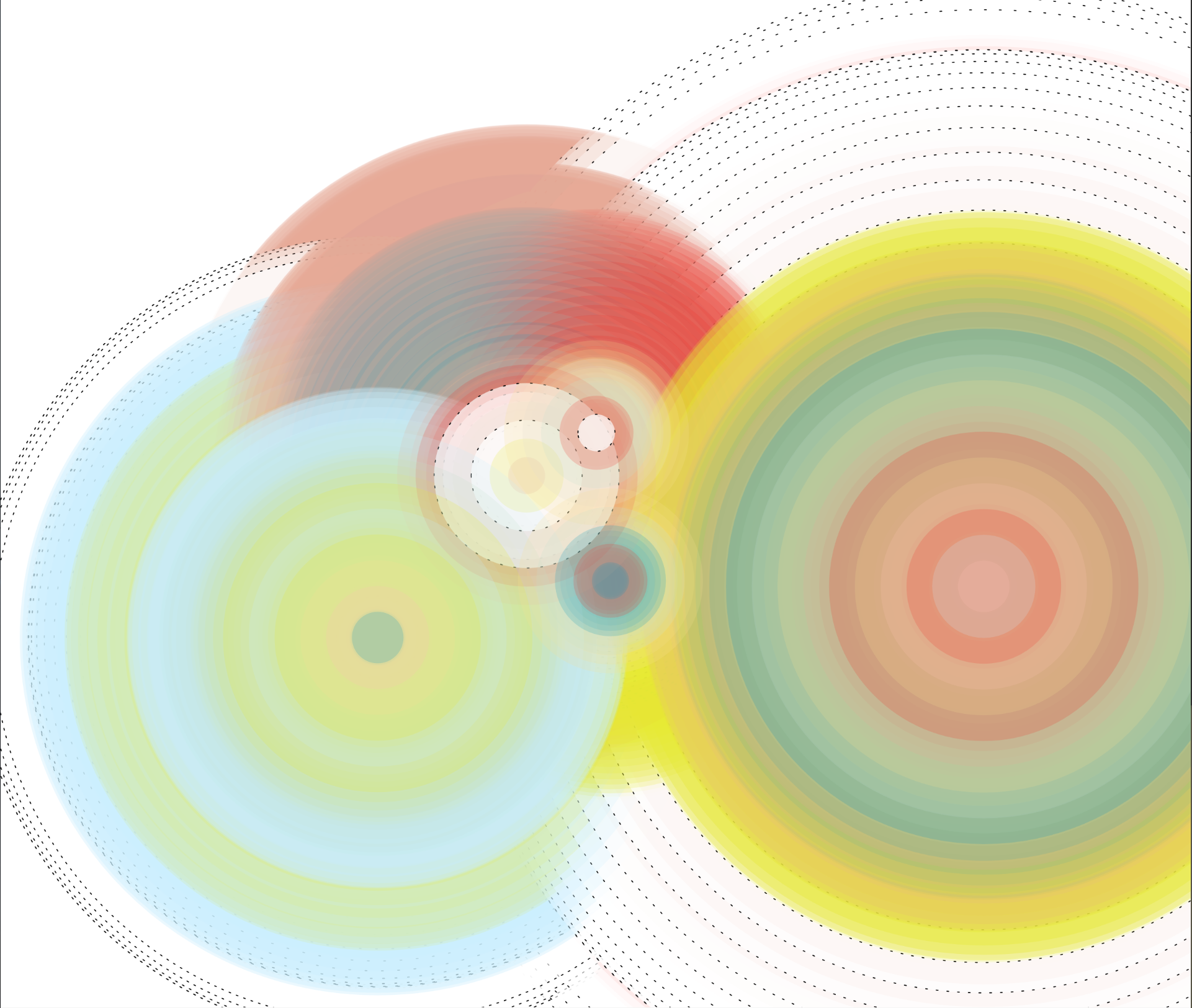Several colorful overlapping circles